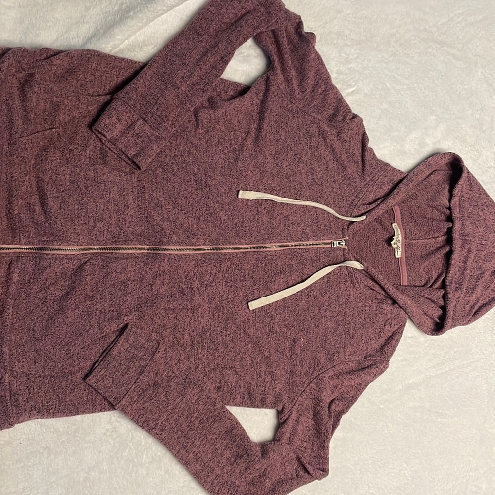 Zip up hoodie size xs pink with some black mixed in